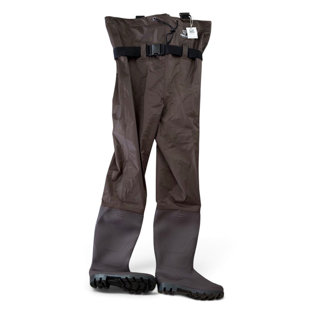 FISHINGSIR Chest Waders Mens 10 Womens 12 Waterproof Bootfoot Fishing Brown